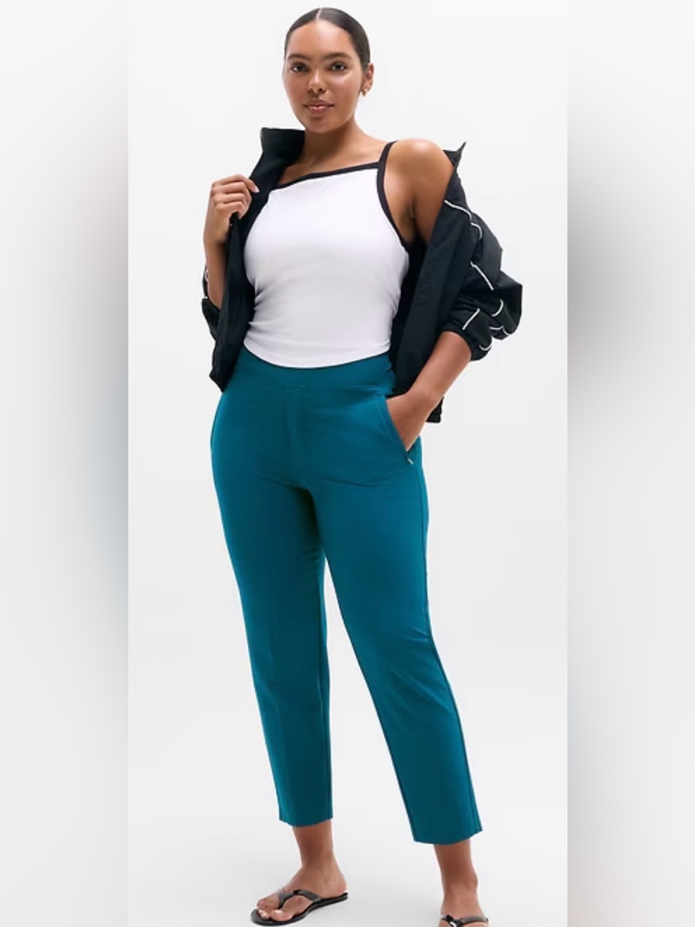 Athleta Endless High Rise Pants Coastal Teal Women’s Size 2 Brand New